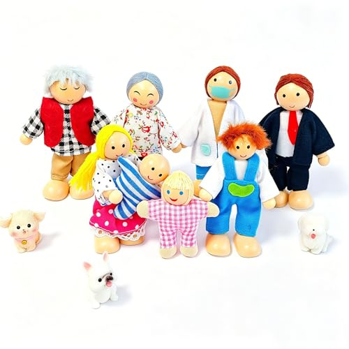 Lonsien Bambole per Casa Delle Bambole 12 Pezzi Accessori Casa Set con Cane per Fingere Accessori Regalo