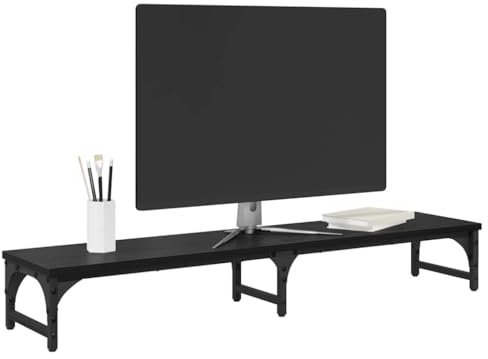 vidaXL Monitorställ Svart ek 105 x 23 x 15,5 cm Konstruerat trä