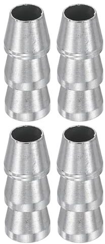 QUARKZMAN 4 Pezzi Cuneo Rotondo Per Manico Di Ascia 10mm Esteso Cuneo Di Sicurezza In Metallo Per Ascia Martello A Graffio Bastone Colore Argento