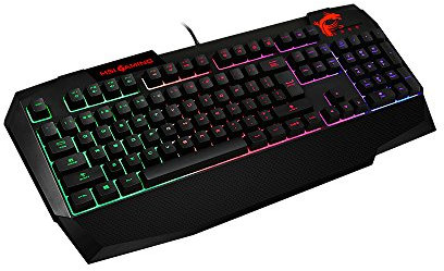 MSI Interceptor DS4200 USB QWERTY Inglese Nero