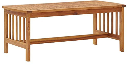 vidaXL Akazienholz Massiv Couchtisch Gartentisch Beistelltisch Balkontisch Holztisch Teetisch Loungetisch Terrassentisch 102x50x43cm