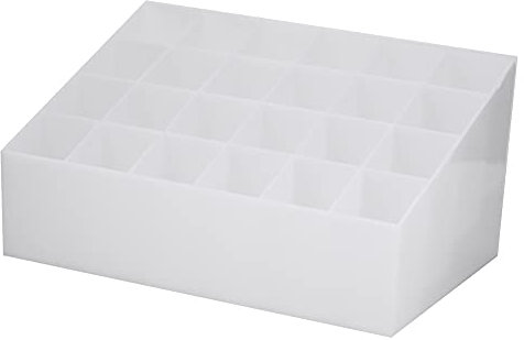 24 Grids Lipstick Organizer Einzigartige Form Lippenstiftständer Lippenstift Display Aufbewahrungsbox Kommode Make-up Kosmetik Display Geschenk(white)