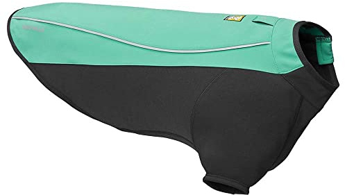 RUFFWEAR Cloud Chaser Jacket, Warmer, Wetterfester Hundemantel mit Ärmeln, Aurora Teal, XX-Small