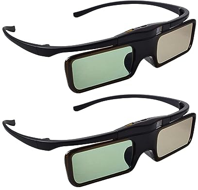 Sintron ST08-BT 2X 3D Active Shutter Glasses Rechargeable for RF 3D TV, 3D Glasses for Sony, Panasonic, Epson 3D Projector, Samsung 3D TV, Compatible with TDG-BT500A TY-ER3D5MA TY-ER3D4MA TDG-BT400A
