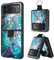 BENTOBEN for Samsung Z Flip 4 Case with Ring, Phone Case for Samsung Galaxy Z Flip 4, Glow in the Dark Nebula Mandala Pattern Slim Silicone Flexible Bumper Protective Phone Case for Galaxy Z Flip 4 5G
