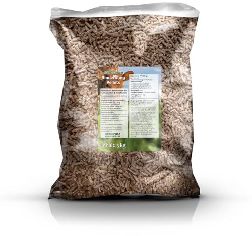 Rinderdung Pellets 5kg - Organischer biologischer Naturdünger für Gemüse, Garten- und Balkonpflanzen (5.0 Kilogramm)