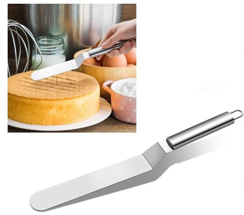 Winkelpalette Edelstahl Set, Tortenspachtel, Tortenmesser, Winkelpalette Torte, Streichpalette Für Torten, Winkelpalette Klein, Spatula, Kuchenspachtel(Silber,6 zoll)