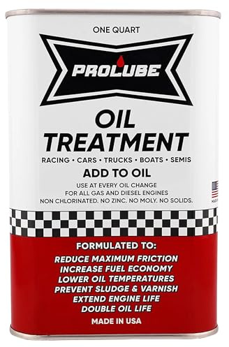 Prolube Oil Treatment - Engine Oil Additive for Gas & Diesel Engines - Reduces Wear, Noise, Vibration - Boosts Fuel Economy & Horsepower - Works on Transmissions & Differentials (1QT)