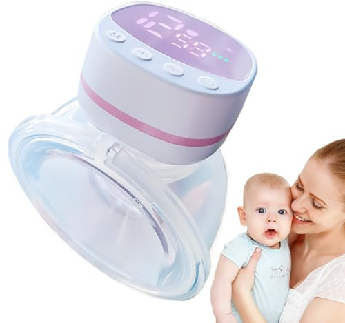 Bärbar Bröstpump LCD-display, 4 lägen 12 nivåer, låg ljudnivå, | Dubbel för handsfree portabel diskret tyst bärbar elektrisk bröstpump för ammande mammor på språng resa