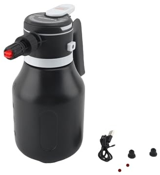 SIXRUN Pulverizador de Espuma Eléctrico a Batería, Pulverizador de Bomba de Lavado de Autos Duradero con Aplicación de Espuma Gruesa, a Presión de 2 litros, Ideal para Múltiples Aplicaciones