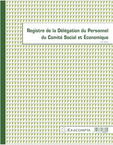 Exacompta 6625E – ett piquéregister från La Dlégation du Personnel du Ce, 30 sidor, 32 x 24 cm
