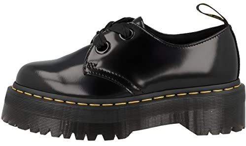 Dr. Martens, Women's Holly 2 Eye Shoe, Black Buttero, 9