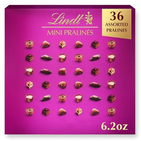 Lindt Mini Pralines, Assorted Chocolate Candy Pralines With Premium Filling, Great For Gift Giving, 6.2 oz. Gift Box