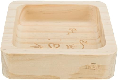 TRIXIE - Holzschale 190 ml 11 x 11 cm für Nagetiere