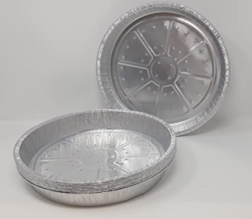 8 x 29cm 12 Aluminium Foil Round Pie Flan Quiche Dish Tray Container BBQ 29x29x4cm Airfyrer Oven