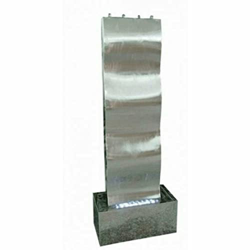 LQSSA Fuente de Agua para jardín al Aire Libre, Fuente de Agua de jardín de Acero Inoxidable, Fuente para Exteriores, cascadas de pie, Fuentes para Patio de casa Decoration