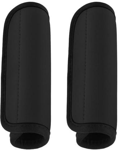 2 PCS Poignée de Bagage Housse de Protection Souple Confort Poignée Grip Pad Amovible Valise Poignée Couverture Bagage Sac à Dos Accessoires de Voyage (Noir)