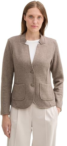 TOM TAILOR 1043867 Blazer, 16569-Cachemire Beige mélangé, XL Femmes