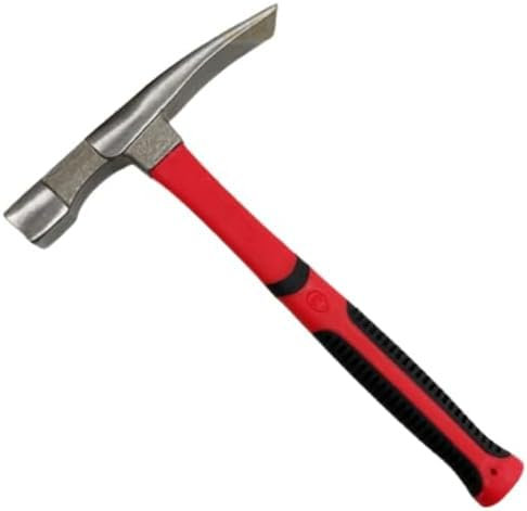 Unibos | 600Grams Brick Hammer-200mm Head Width with Non Slip Ergonomic Fibre Handle Grip Handle for Comfort (Black Red)