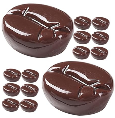 Vaguelly 25pcs Simulated Coffee Beans Realistic Artificial Coffee Beans for Cafe Shop Displays Photography Props Crafts and Home Decor