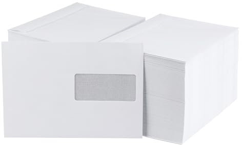 500 Briefumschläge - C5 Kuvert mit Fenster - 162x229 mm - weiße Papierumschläge - selbstklebend - Umschlag für Rechnungen, Briefe, Hochzeit, Grußkarten, Einladungen