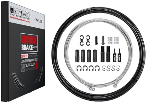 CNC Universal Bike Brake Cable Kit,Bicycle Brake Cable Set-Front and Rear Brake Cable 2.5m with Oil Housing 3m for Mountain Bike/MTB/BMX/Road Bike.