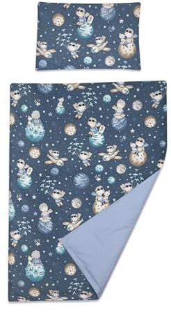 Baby Comfort Juego de funda de edredón y funda de almohada de 2 piezas de 150 x 120 cm para cuna infantil (principito)