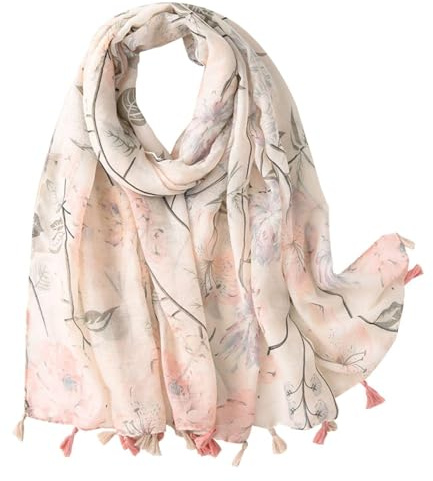 SGSCFG 1 Morceau D'Écharpe En Soie Décorative Florale, Écharpe Exquise Pour Femmes, Écharpe De Protection Solaire D'Été, Écharpe De Diadème De La Plage De Vacances.