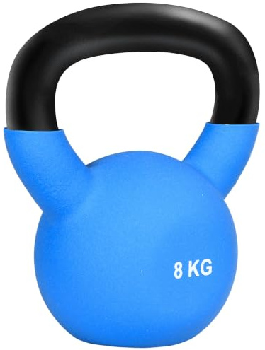 HOMCOM 8-12kg Kettlebell Kettle Bell with Non Slip Handle for Home Gym | Weight Lifting, Strength Training