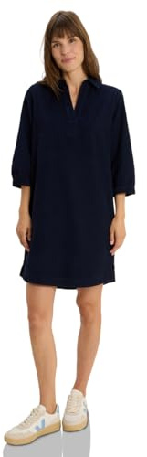Cecil 1408901 Robe en Velours côtelé de Couleur Unie, Urban Dark Blue, M Femmes