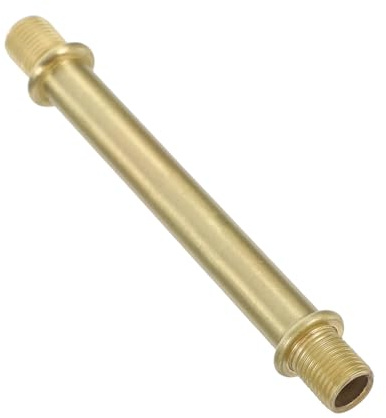 OSALADI Varilla de Hilo de Lámpara de Cobre Dorado para Proyectos DIY y Reparaciones, Tubo de Latón de 9.3 Mm de Diámetro Rosca Exterior M10, Fácil de Instalar