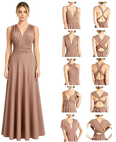 Neteson Robe de Soirée Femme Convertible Robe Demoiselle d'honneur Cocktail