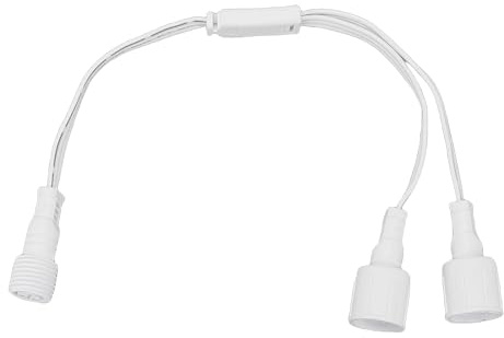 Denash IP68 Klassad 16 Fot Förlängningskabel och 1 Fot Y Splitter för E-FY E22 S4 Permanent Utomhusbelysning Vattentät Design