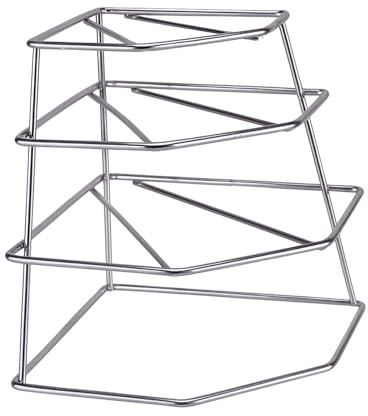 Greenfields 4 Tier Corner Kitchen Plate Rack Tidy Cupboard Shelf Insert Organiser New