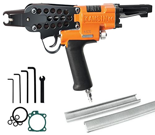 Kamsin K-SC7E Pistola neumática de anillo C, calibre 15, 3/4 pulgadas de diámetro de cierre de 7,0 a 8,0 mm de diámetro