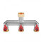 3-fach-Verteiler mit Kugelhahn Hahnverteiler Messing-Vernickelt BR-3134
