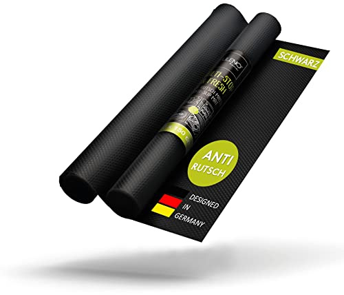 LILENO HOME Juego de 2 alfombrillas para cajones (50 x 150 cm), color negro