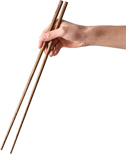 Muso Wood Bastoncini lunghi in legno per cucinare – bastoncini da cucina in legno da 42 cm – bacchette cinesi chopsticks per pentola/cucina arrosto/tagliatelle – 2 paia