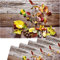 matches21 Herbstliche Tischsets Platzsets Motiv abwaschbar Blätter Laub Herbst Holzbrett Holz 6er Set 43,5x28,5 cm