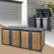 ML-Design Mülltonnenbox 4er 4 Tonnen 240L 264x80x116,3cm Anthrazit-Eichenoptik, Stahl, wetterfest/abschließbar Mülltonnenverkleidung Klappdeckel/4 Türen, Müllbox Mülltonnecontainer Mülltonnenabdeckung