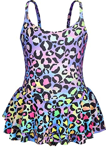 Girls Swimming Costume Girls Swimsuit Kids One Piece Swimdress 11-12 Years
