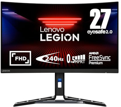 Lenovo Legion R27fc-30 - Gaming Monitor - 27 Zoll FHD Display - 240Hz - 280Hz - .5ms - 6ms Reaktionszeit - AMD FreeSync Premium - VESA Adaptive Sync - Lift/Tilt/Pivot/Swivel Stand - HDMI - DisplayPort