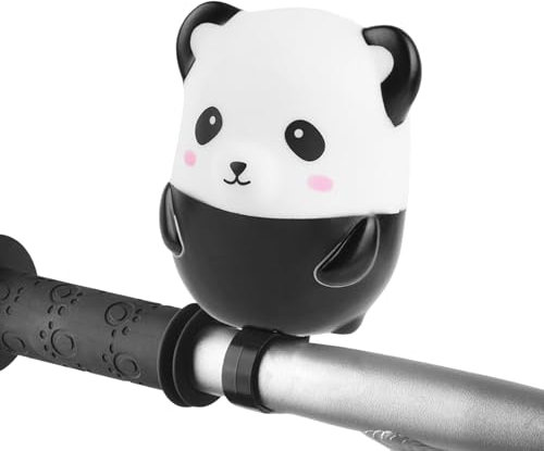 Panda Fahrradhupen - Silikon-Frosch-Fahrradhupen-Dekor - Niedliche Fahrradhupen-Ornamente, Roller-Dekorationszubehör, zusammendrückbar mit Sound für Jungen, Mädchen, Kinder, Kinder Hmltd
