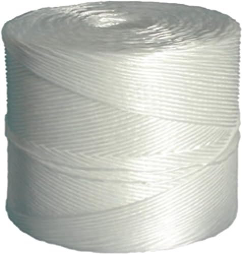 Spago Bianco per Agricoltura | 2 KG | Corda Filato in Polipropilene 1-2 - 3 Capi | Spago Agricolo stabilizzato UV | Corda da imballo per imballaggi (1 Capo - 700 Metri (Diametro Medio))