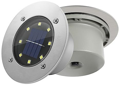 EXCEART Lampada Solare Led Luce Da Led Disco Solare Illuminazione Per Esterni Giardini Marciapiedi Piscine Luce Bianca