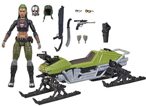 G.I. Joe Classified Series #194, Zanya and Dreadnok Chameleon (Swamp Skier), Collectible 6 Inch Action Figure and Vehicle Set with 10 Accessories