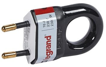 Legrand, Enchufe clavija, Schuko, Negro