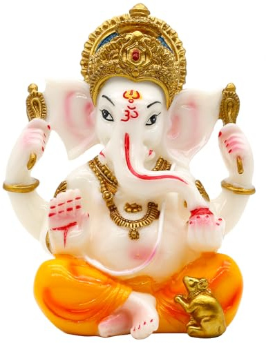 Hindu Lord Ganesha Idol – Indisk Ganesh-staty för hemtempel, Mandir, Pooja, Diwali-gåvor, indisk gåva för bröllopet, yogarum, altare, dekor