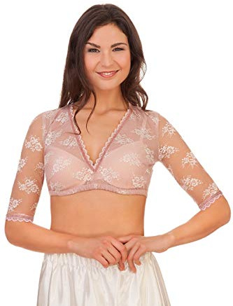 MarJo Dirndlbluse - Frieda-Doro - Blush, offweiß