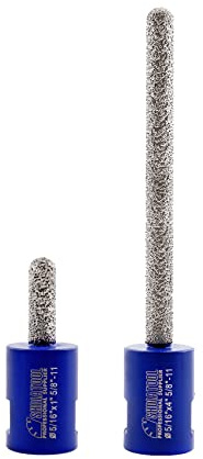 SHDIATOOL Diamond Mortar Raking Bit 5/16-inch x 4-inch and 5/16-inchx1-inch for Brickwork Joint Mortar Removal and Tuck Pointing Granite Marble Masonry Stone (2 Pack)